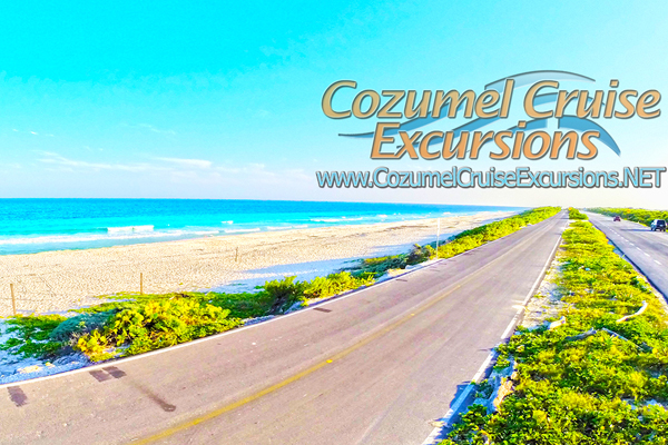 cozumel beach break during cozumel sightseeing tour in Cozumel Mexico