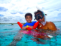 family snorkel tour in cozumel mexico