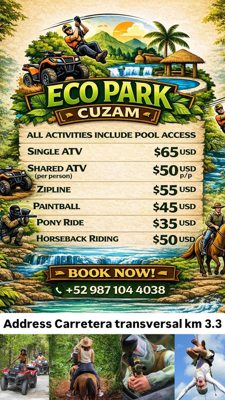 Eco Park Cuzam Cozumel — ATV, Zipline, Horseback & Paintball - Cozumel excursion photo 5